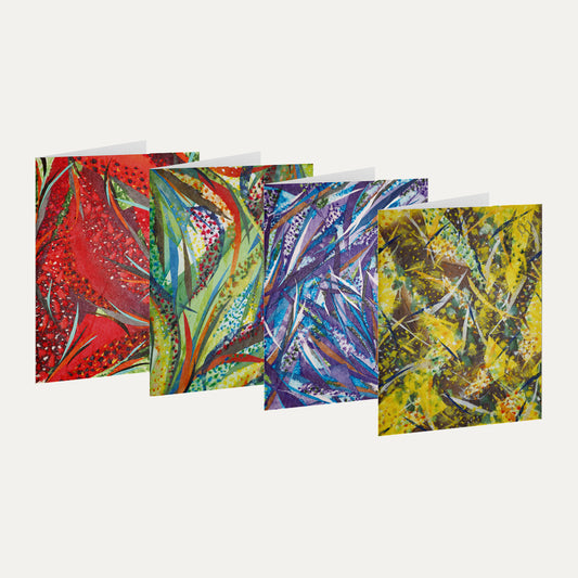 Bifold Card Set – Gumtree, Bottlebrush, Wattle, Jacaranda