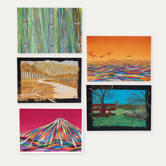 Postcard Set – Bamboo, Deep Creek, Jewellery Box, Sea Bird, Winery